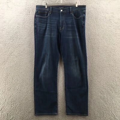 Lucky Brand Straight Jeans Mens 36x32 (Actual 40x30.5) Denim Blue Mid Rise Zip - Image 1 of 4
