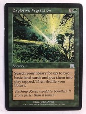 EXPLOSIVE VEGETATION - MTG Onslaught - UNCOMMON - Sorcery - Moderately Played