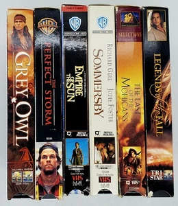Vintage LOT of 6 (VHS) Last Mohicans Sommersby Legends Fall Grey Owl Empire Sun  - Picture 1 of 24