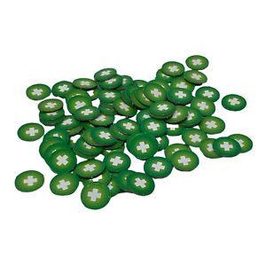 HASBRO Monopoly Fortnite Replacement 2018 Health Point Chips (92) Green