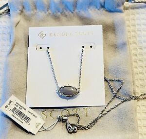 KENDRA SCOTT ELISA BAROQUE BANDED AGATE NECKLACE NWT POUCH RTLS $58 SWEET PETITE