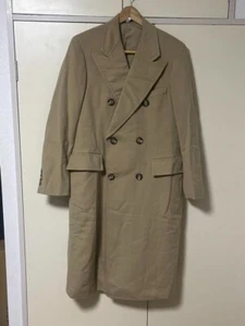 90s Polo Ralph Lauren Double Breasted Wool Chester Coat Men’s M Beige F/S - Picture 1 of 7