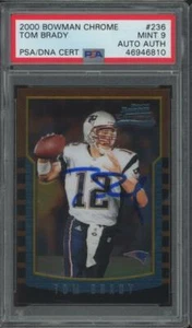2000 Bowman Chrome #236 Tom Brady Auto Autograph RC Rookie Mint PSA/DNA PSA 9