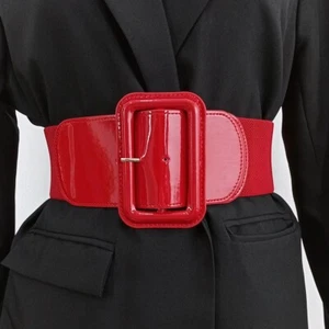 Plus Size Black Stretch Corset Belt – Wide Waistband for Dress, Designer Belt - Picture 1 of 9