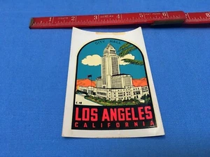LOS ANGELES CALIFORNIA ~ Vintage Souvenir Car Decal  - Picture 1 of 1