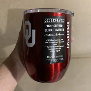 Oklahoma Sooners 16oz Curved Ultra Travel Tumbler [NEW] NCAA Cup Mug Coffee - Picture 1 of 4