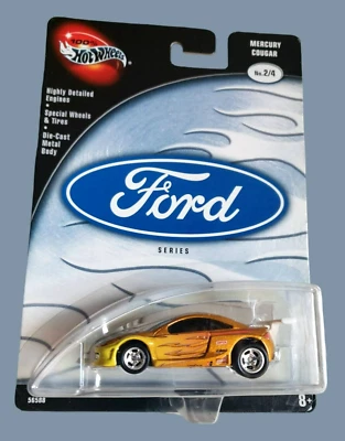 2002 100% Hot Wheels MERCURY CUSTOM COUGAR FORD Series 1:64 #2/4 Real Riders MOC - Image 1 of 4