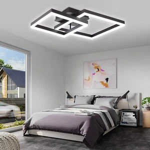 Modern LED Ceiling Light Dimmable Flush Mount Lamp Chandelier Living Room Remote - Picture 1 of 12