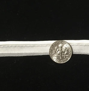 Taffeta Piping Cording Cord Edge Lip Cord Trim 1/8" True White 10 yds #LC400 - Picture 1 of 2