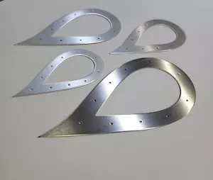 Placa de ajuste de punta de escape en lágrima STRAIGHTBOOST 1,5" 2" 2.5" 3" 3.5" 4" 5" PULGADAS - Imagen 1 de 10