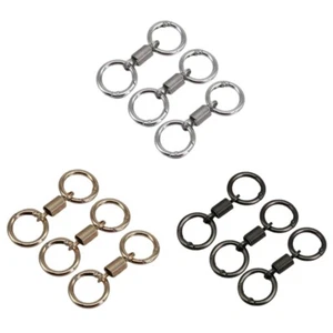 Elastic Spring Key Chain Practical Accessory Double Key Clip Alloy Material - Zdjęcie 1 z 11