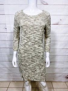 Maurices Womens Sweater Dress Size M Beige Round Neck Lined Side Zippers - Picture 1 of 8