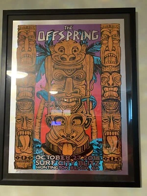 the offspring surf city blitz 2018 rare 8/40 limited edition framed poster - Image 1 of 3