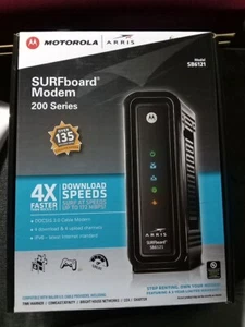Motorola Arris SURFboard Modem- Model SB6121- DOCSIS 3.0-Download 4X Faster - Picture 1 of 3