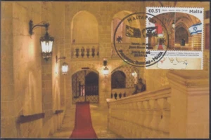 MALTA SC # 1506.5 MAXICARD - JOINT ISSUE w/ISRAEL, HALLS of KNIGHTS HOSPITALIERS - Picture 1 of 1