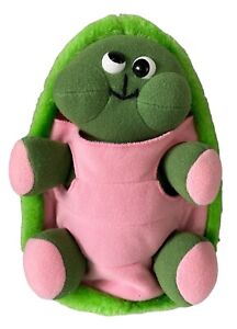 Dakin Theobald 8" Baby Turtle Green Removable Shell Plush Toy 1984 Vintage