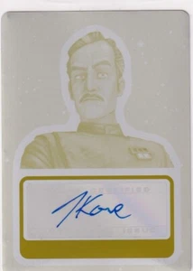 2017 Topps Star Wars Journey Last Jedi Tom Kane Printing Plate Autograph 1/1 - Picture 1 of 2