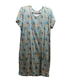 Duluth Trading Womens Dress Colorful Bird Knee Length XL - Picture 1 of 11