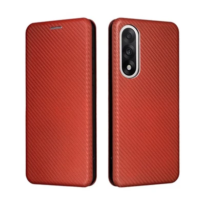 For OnePlus Nord 5, Luxury Carbon Fiber Leather Business Wallet Stand Case Cover - Image 1 of 4