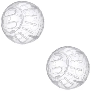 2 PCS Exercise Ball Mini Rolling Toys Cat Sized Hamster Travel Small Mouse Pet - Picture 1 of 12