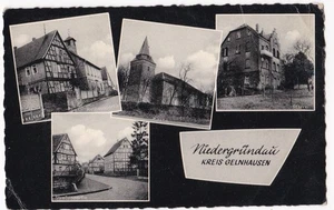 AK Niedergründau Kreis Gelnhausen Mehrbild 1963 Pfarrei Rathaus Straßenpartie - Picture 1 of 2