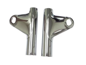 OEM Kawasaki faros horquilla orejas cubiertas cromo cubierta soporte OEM Z1 KZ1000 KZ900 - Imagen 1 de 1