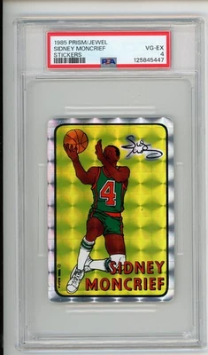 Pegatina Prism Jewel 1985 Sidney Moncrief PSA 4 Foto 1 de 2