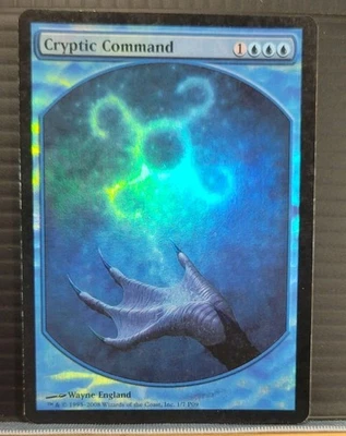 Mtg CRYPTIC COMMAND FULL ART FOIL LP Player Rewards 1/7 -Argo- - Image 1 of 2