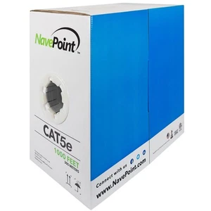 CAT5e Plenum CMP rame puro UTP 24 AWG 100 MHz rete Ethernet - 1000 piedi - Foto 1 di 4