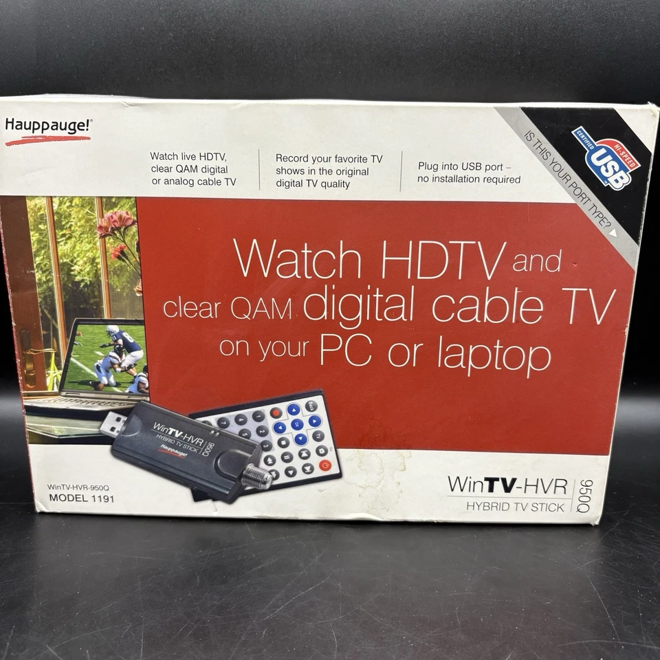 Hauppauge WinTV-HVR-950Q USB TV Tuner Hybrid TV Stick Model 1191 New - Image 1 of 4