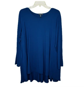 Eileen Fisher blau Langarm Tshirt Tunika Damen Plus 2X Viskose Elasthan R5VFF - Bild 1 von 8