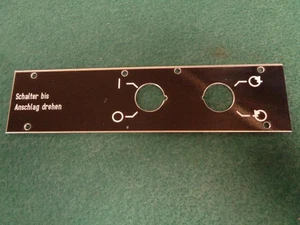 Saupe Hobbymat , MD65 , SD300 , Schalterplatte , 3800 - 0703 , gebohrt - Bild 1 von 2