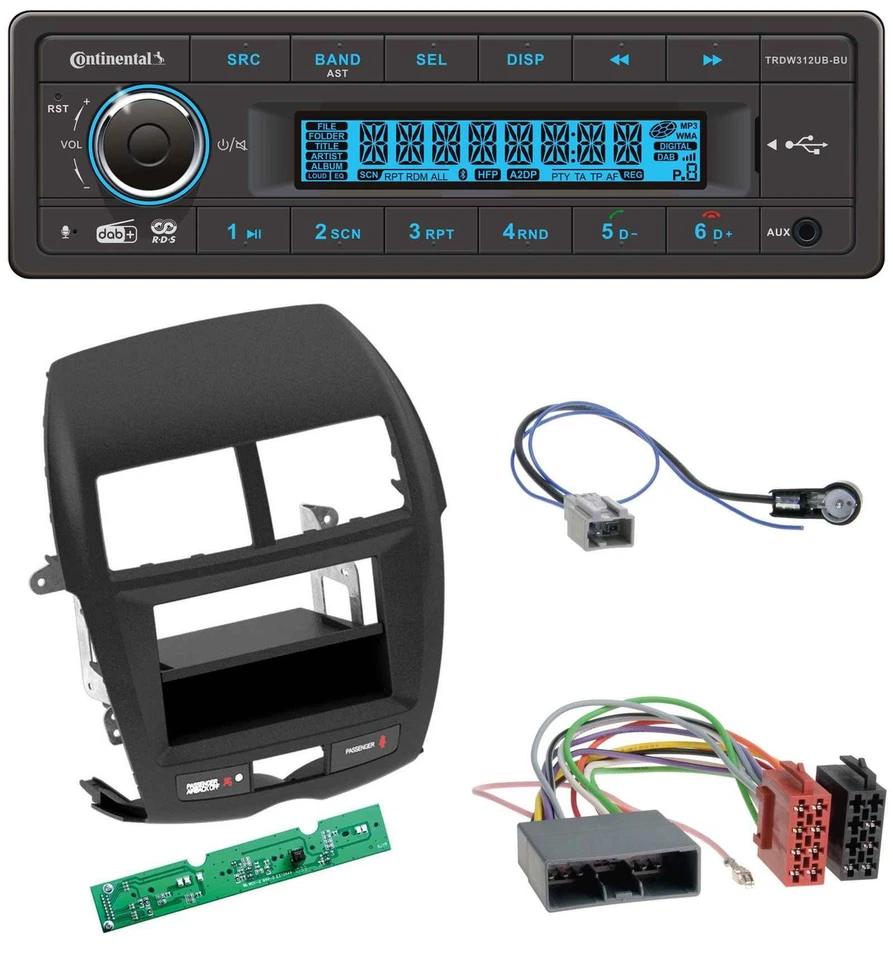 Continental MP3 DAB USB Bluetooth Autoradio für Mitsubishi ASX (2010-2014) - Bild 1 von 4