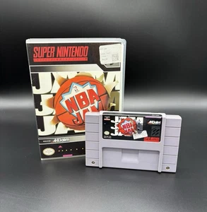 NBA Jam Super Nintendo SNES / Cartridge & Replacement Case / Tested - Picture 1 of 9