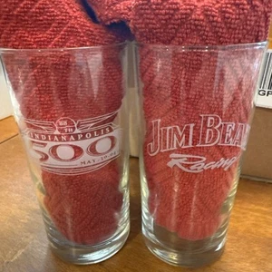 2 Jim Beam Racing 88th Indianapolis Indy 500 Commemorative Glasses May 10 2004 - Picture 1 of 6