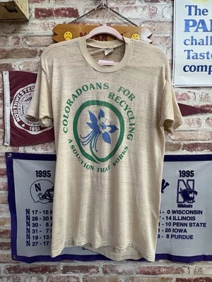 Camiseta Camisa Delgada Coloradoans Para Reciclar Papel CO Años 80 Pequeña/Mediana 19x30 De Colección Años 80 Foto 1 de 4
