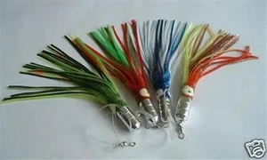 4 New Rigged Metalhead Smoker Skirt Trolling Lure 8" - Picture 1 of 1