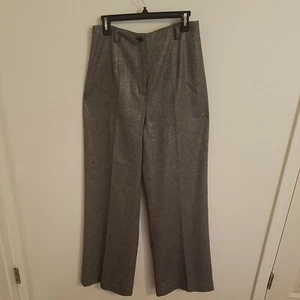 Anne Klein High Rise Wide Leg Tweed Pants Lined Size 8 NWT New - Picture 1 of 6
