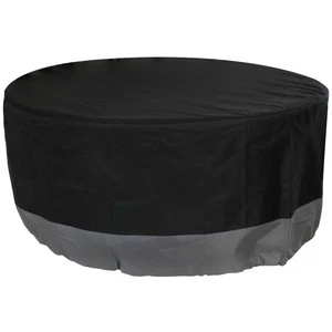 30 in 2-Tone Polyester Round Outdoor Fire Pit Cover - Gray/Black by Sunnydaze - Bild 1 von 6