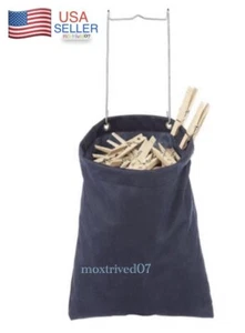 Whitmor Hanging Clothespin Bag Holds 200 Laundry Clothes Pins Indoor / Outdoor - Picture 1 of 4