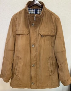 Bugatti Men’s Tan Brown Faux Suede Casual Jacket Windbreaker, Size 48 EUC - Picture 1 of 11