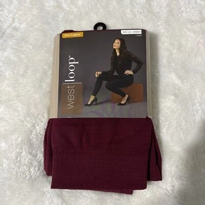 West Loop Women's Fleece Leggings Cranberry Size  L/XL - Image 1 of 2