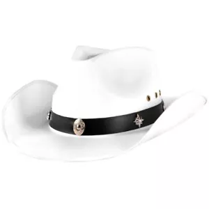 White Cowboy Hat Adult Size fits Most Western Party Supplies and Decorations - Picture 1 of 1