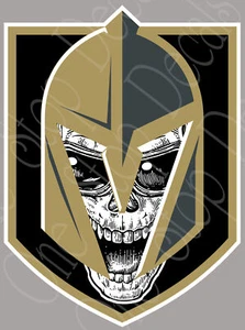Logotipo de Golden Knights con cráneo gafas de sol calcomanía/pegatina vinilo DD-VGKL4 - Imagen 1 de 9