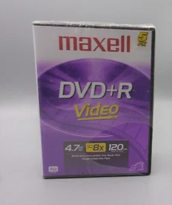 Maxell 5 Pack DVD+R Video Blank Discs 4.7 GB 120 Min 8X - New - Picture 1 of 2