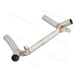 Exhaust Mid Link Pipe For Triumph Thunderbird 1600 2009-2019 Steel Connect Tube - Bild 1 von 7