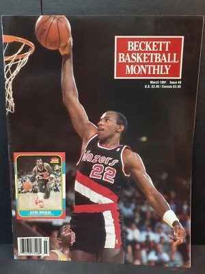 Blazers mensuales de baloncesto Beckett Clyde Drexler edición de marzo de 1991 #8 Foto 1 de 2