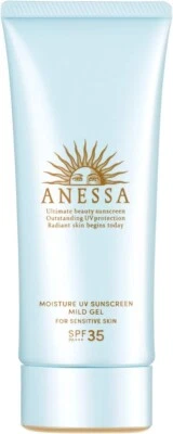 Gel suave UV Anessa Moisture SPF35/PA+++ 90 g hecho en Japón Foto 1 de 4