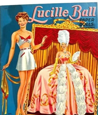 UNCUT Lucille Ball Paper Dolls ORIGINAL Not Repro MADAME DUBARRY Was A Lady 1944 - Image 1 of 4
