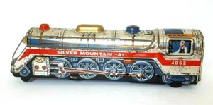 1960s Tin Litho Battery Operated Train "Silver Mountain -A-" Modern Toys Japan - Picture 1 of 8